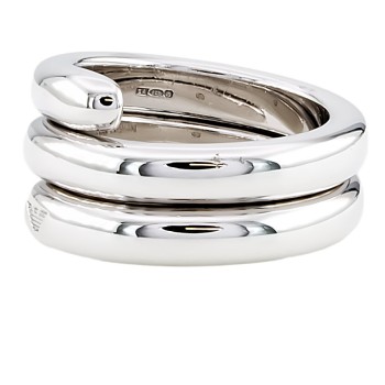 Silver Emporio Armani Ring size P